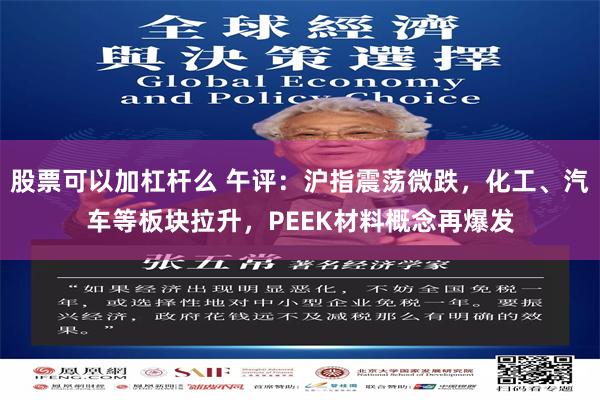 股票可以加杠杆么 午评：沪指震荡微跌，化工、汽车等板块拉升，PEEK材料概念再爆发