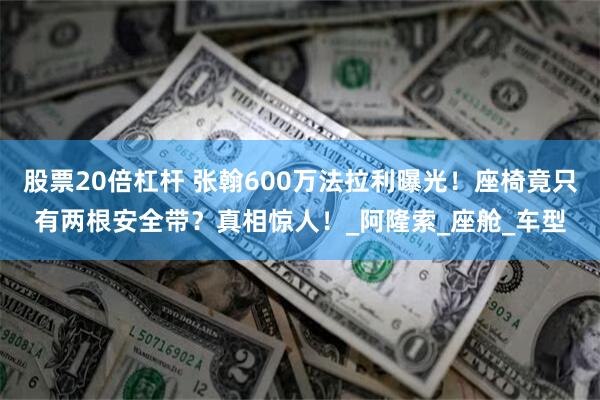 股票20倍杠杆 张翰600万法拉利曝光！座椅竟只有两根安全带？真相惊人！_阿隆索_座舱_车型