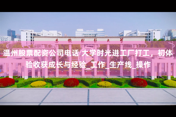 温州股票配资公司电话 大学时光进工厂打工，初体验收获成长与经验_工作_生产线_操作