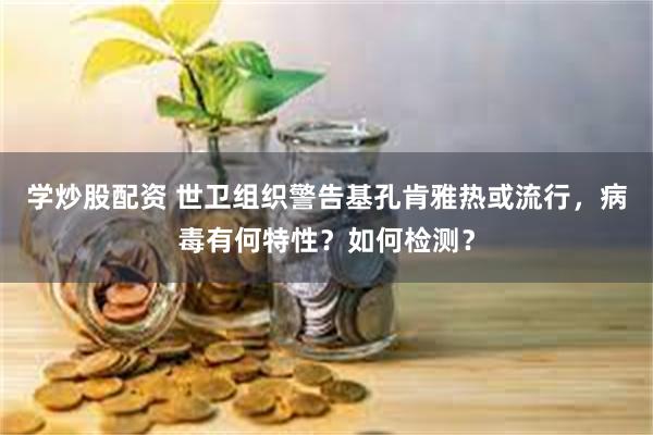 学炒股配资 世卫组织警告基孔肯雅热或流行，病毒有何特性？如何检测？